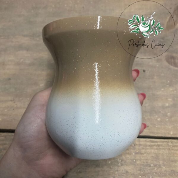Bago - Nude / Branco com Glitter