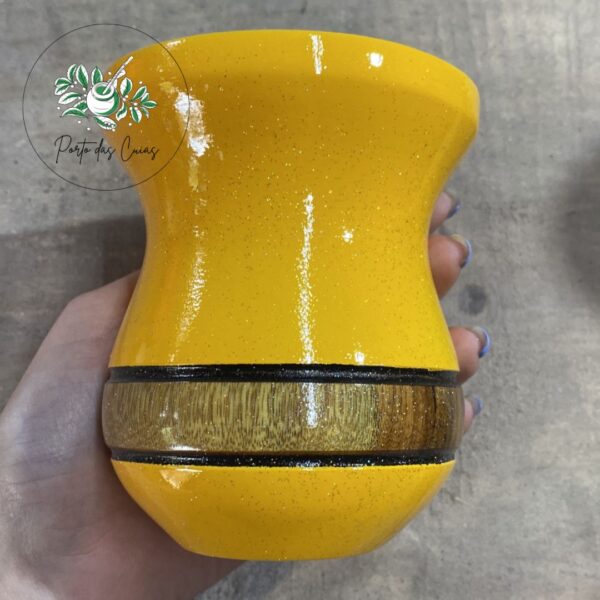 Bicolor Dupla - Amarelo Com Glitter
