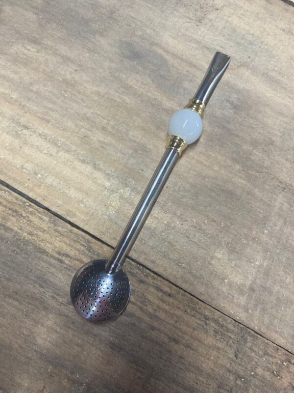 Bomba Inox - Aplique Branco