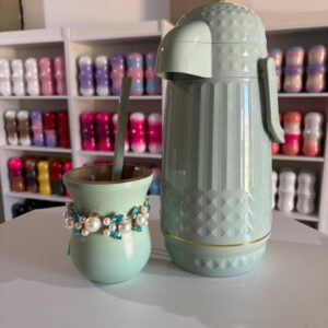 kit termica valentina (mint) cuia/bomba/choker